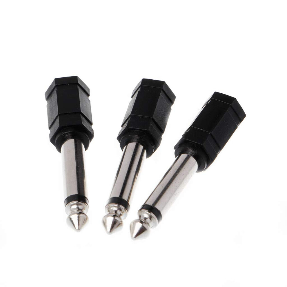 3 Pcs 1/4 Inch To 3.5Mm Adapter Stereo Audio Converter For Guitar Amp To Headphone Use 9164114944641
