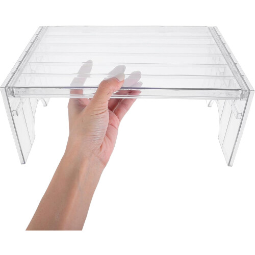 Cabinet Shelf Riser Organizer with Transparent Design for Kitchen Cupboard Storage 2