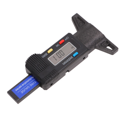 Digital Tire Tread Depth Gauge 0-1in, ABS, MM/Inch Conversion