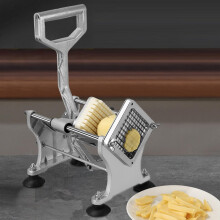 Heavy Duty French Fry Cutter Stainless Steel Potato Slicer with Suction Base for Home and Restaurant