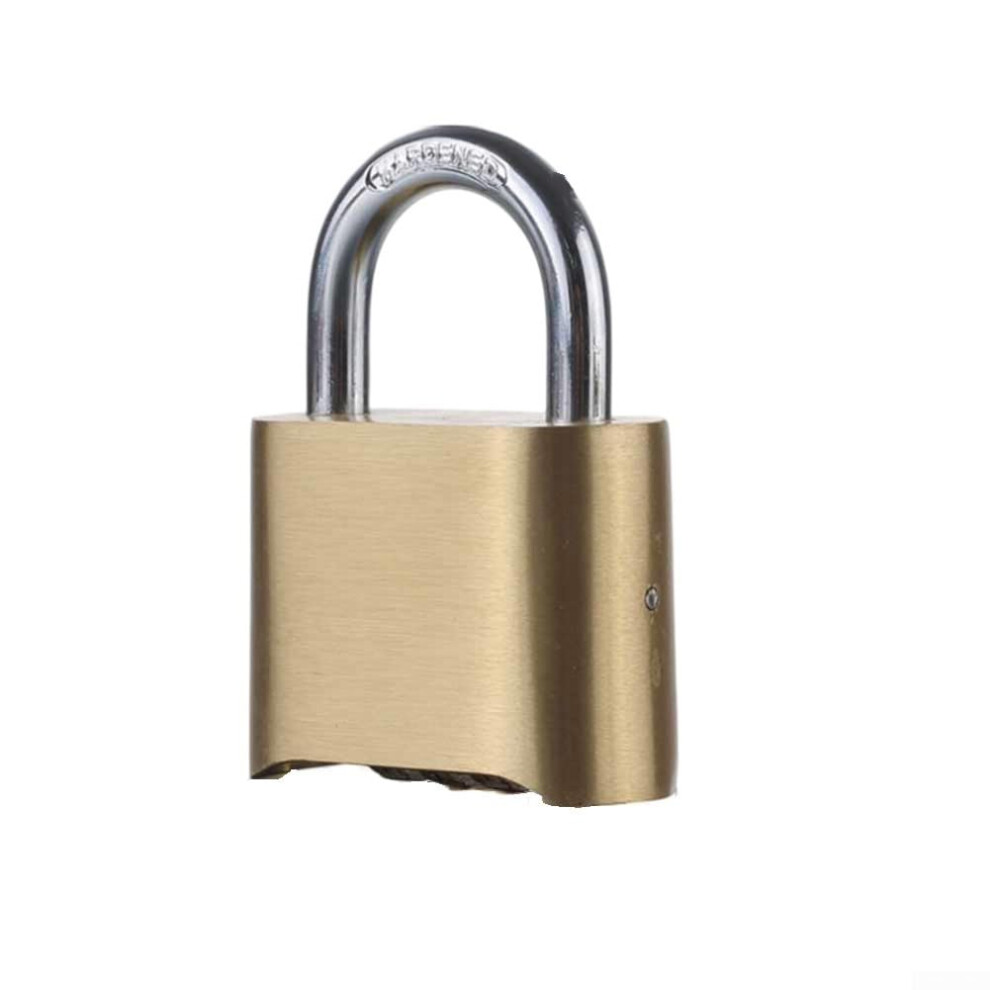 Brass Combination Padlock 4 Digit Resettable Code For Luggage Cabinets Backpacks And Toolboxes 9164114945822