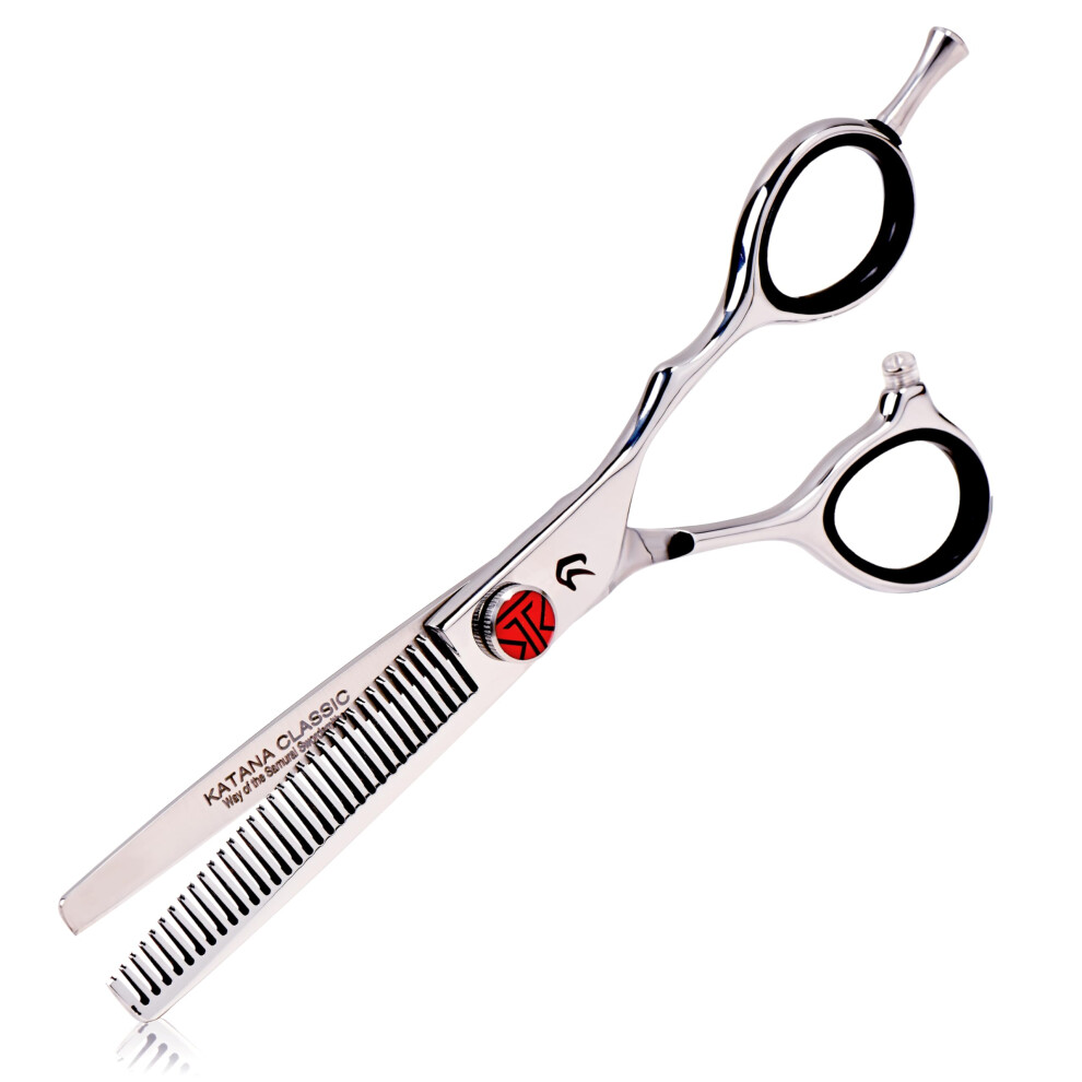 Professional 6.5 Inch Hair Thinning Shears 440C Japanese Steel Texturizing Barber Scissors with Leather Case