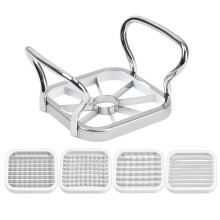 Stainless Steel Potato Cutter 5 in 1 Vegetable Chopper with 5 Blade Options for French Fry Slicing