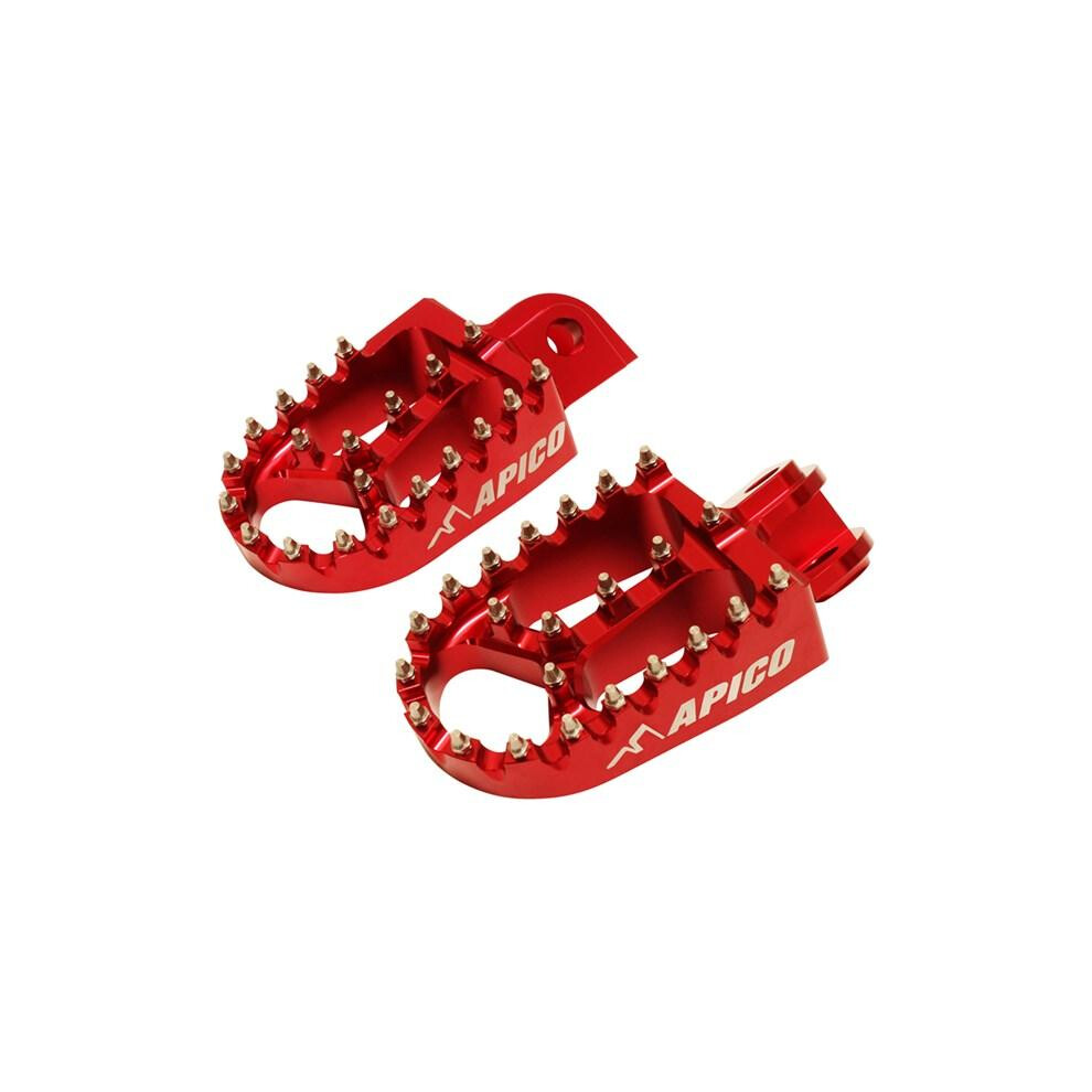 Apico Xtreme Foot Pegs - Yamaha Yz 65/85 1998-2023, Yz 125/250 1999-2023, Gas Gas Ec Models 1997-2017 - Red 5056480916817