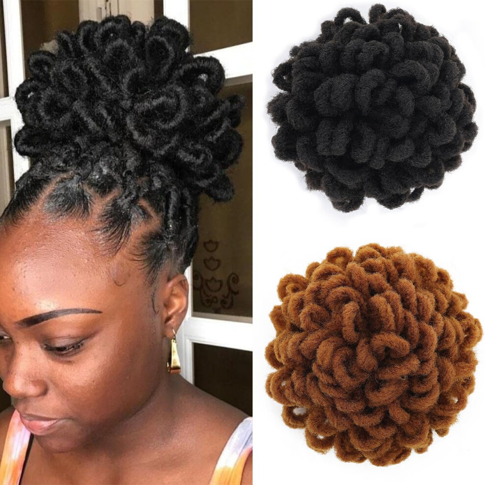 Unisex Hair Bun Extension With 3X6 Inch Clipin Synthetic Ponytail Wig, Fluffy Natural Look, Heat Resistant