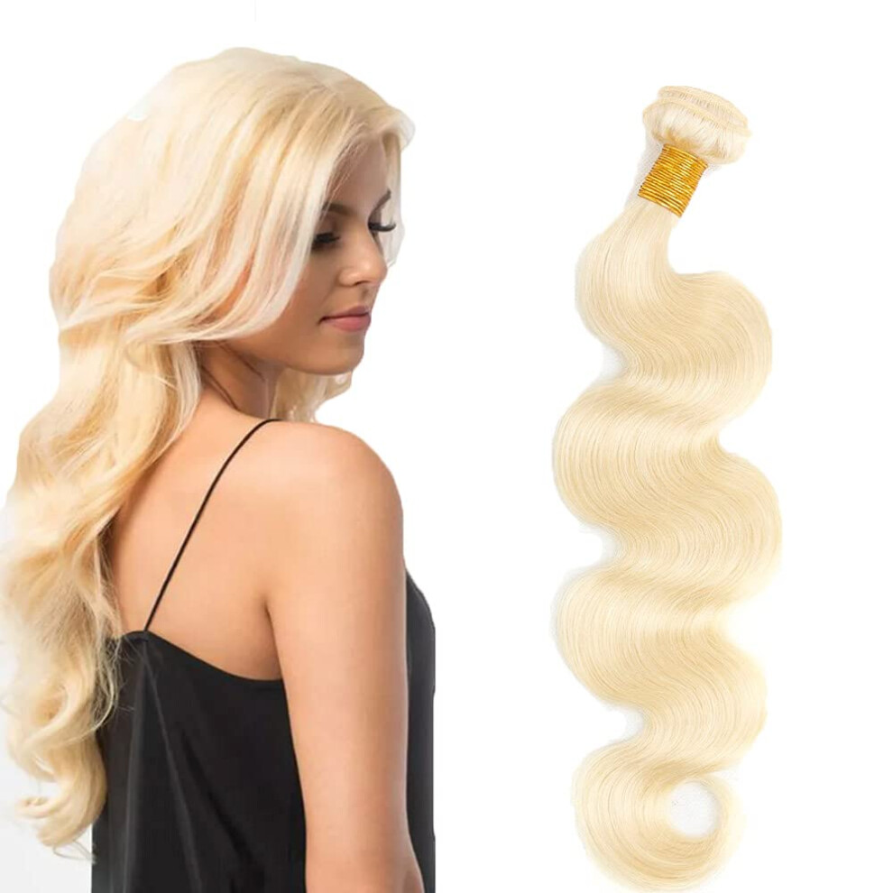 Unisex Honey Blonde Human Hair Bundles 18 Inch Body Wave 613 Color 100G Brazilian Virgin Remy Extensions