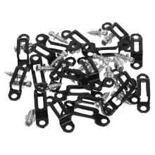 100Pcs Stainless Steel U Clamps for Pipe Black Heavy Duty Strap Clips