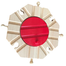 2Sets Easy Assemble Wooden Train Track Bamboo Railway for Kids