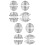 8Sets Silver Aluminum Alloy Bath Bomb Mold Set DIY Cupcake Baking Tool 7
