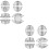8Sets Silver Aluminum Alloy Bath Bomb Mold Set DIY Cupcake Baking Tool 6