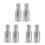 6Pcs Metal Broom Handle Threaded Adapter Silver for Mop Extension Pole 8