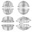 8Sets Silver Aluminum Alloy Bath Bomb Mold Set DIY Cupcake Baking Tool 1
