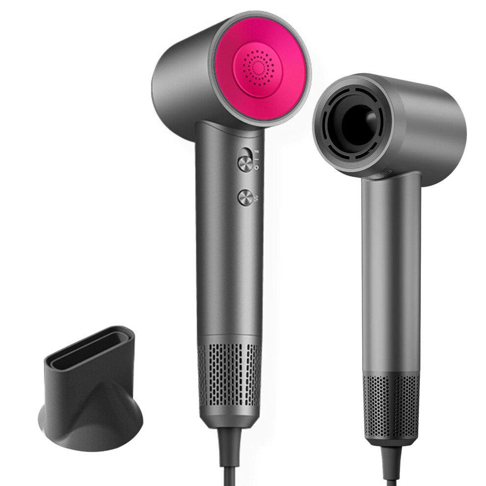 Gray Speed Hair Dryer 110000 Rpm Brushless Motor 200M Negative Ionic Fast Drying Metal Lightweight Travelfriendly
