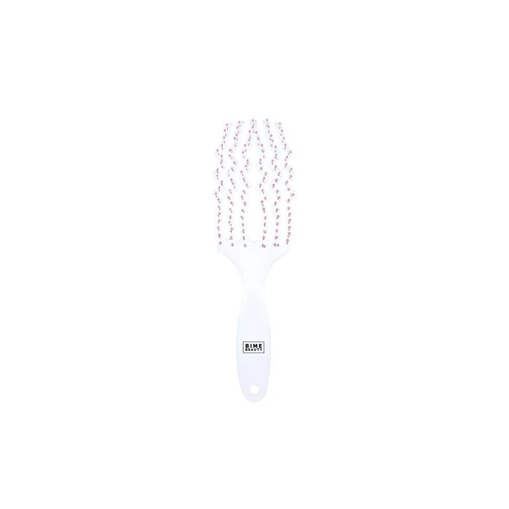 Detangling Brush with Transparent Bristles and Ergonomic Handle for Gentle Knot Removal