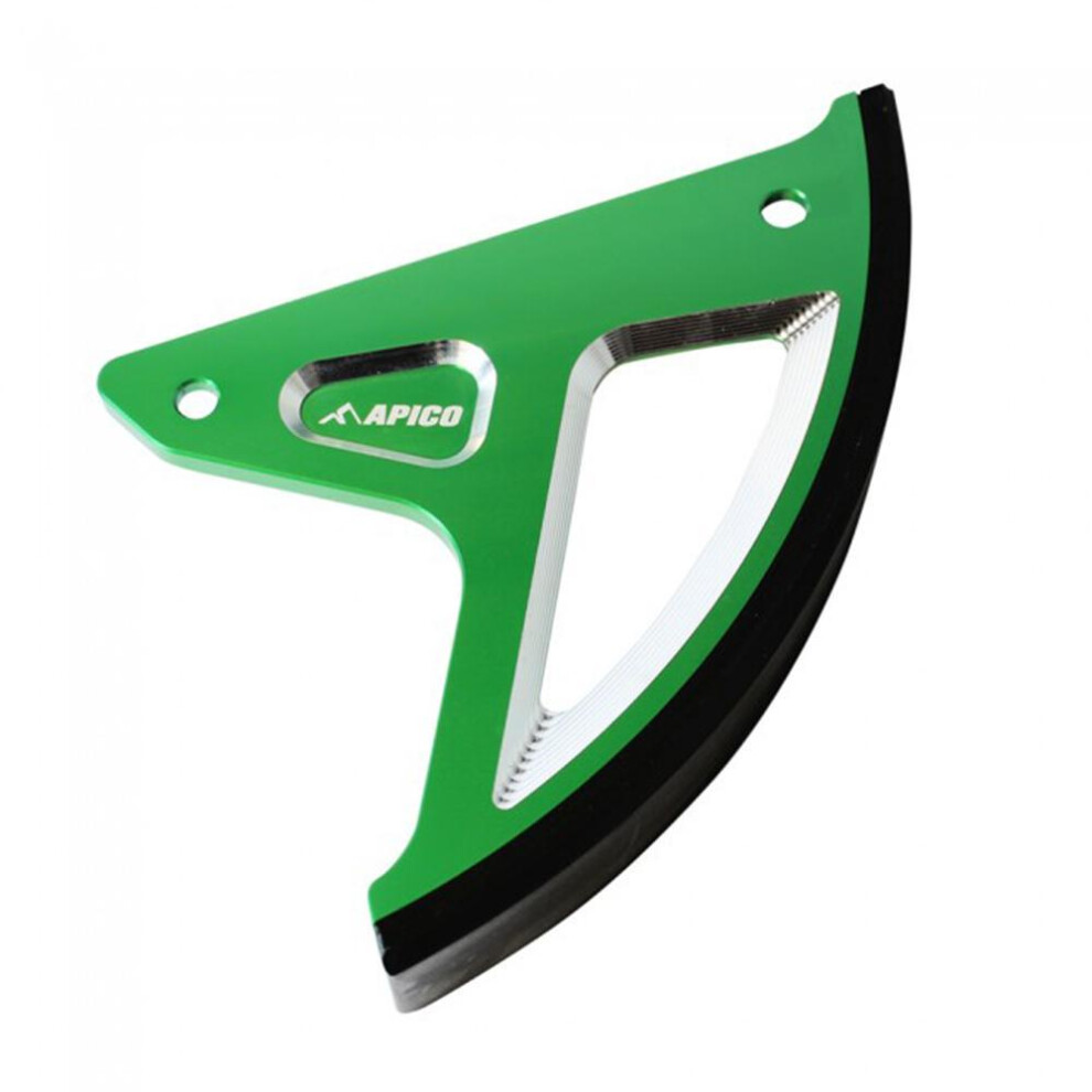 Apico Rear Brake Disc Guard For Kawasaki Kx 125/250 2003-2008, Kxf 250/450 2004-2023, Kx 250/450Xc 2021-2023 Green 5056480914387