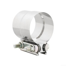 304 Stainless Steel Exhaust Clamp 4 Inch, Heavy Duty Muffler Band with 360 LeakProof Seal for Car