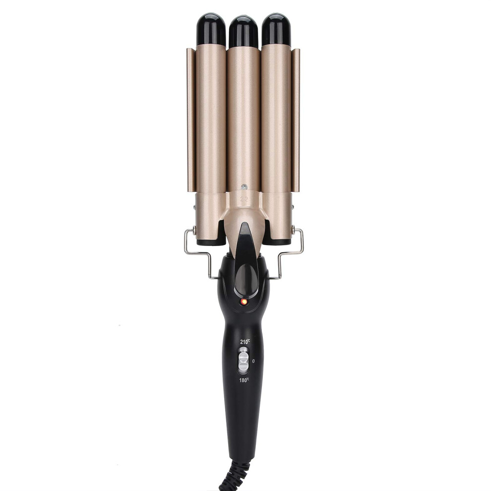 Three Barrel Curling Iron 28mm for Beach Waves, Fast Triple Barrel Waver with Dual Heat Settings