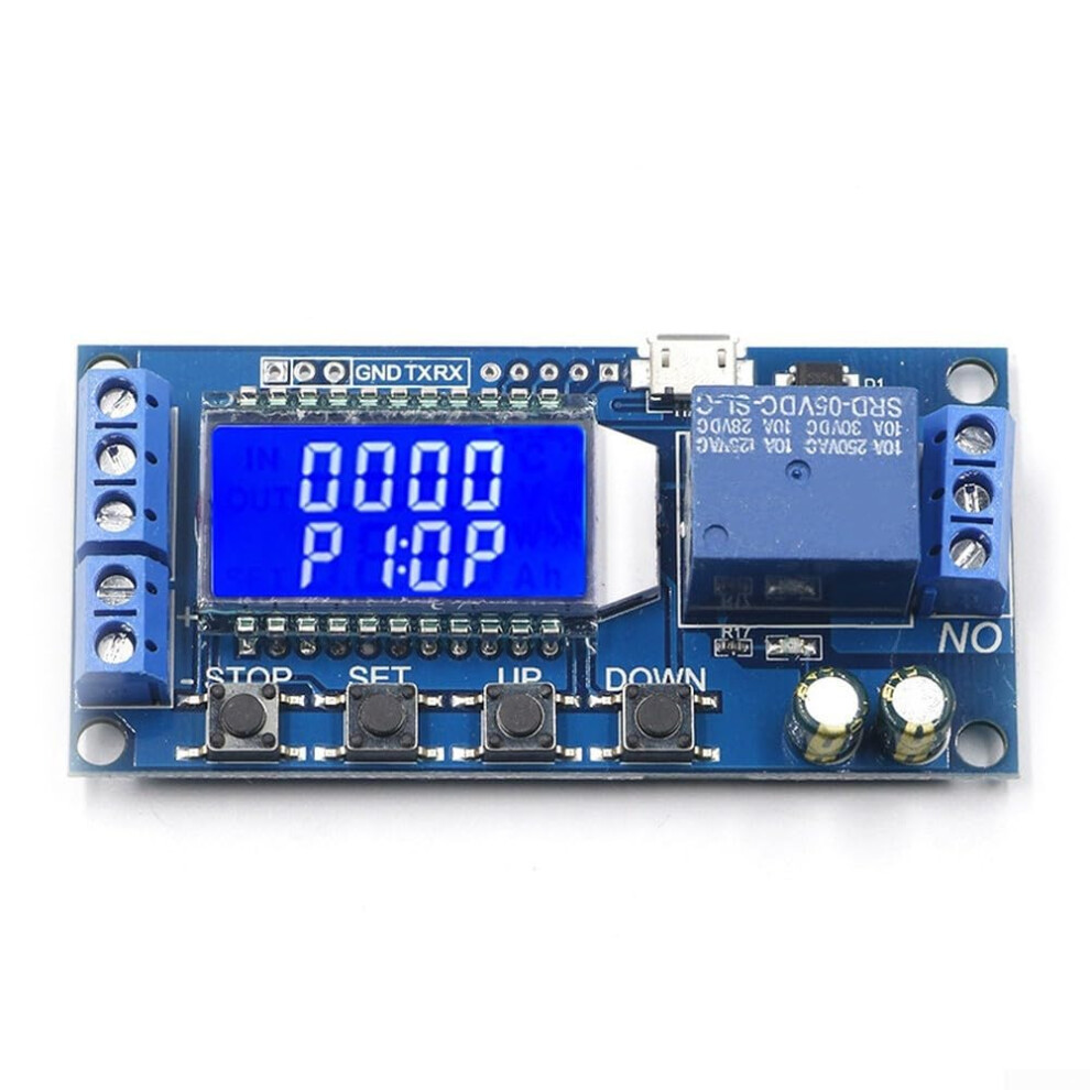 Timer Relay Module With Lcd Display 5V 12V 24V, Wide Voltage Dc 630V, Flip Flop Mode For Industrial Automation Control 9099447306647