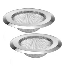 Kitchen Sink Strainer Stainless Steel Double Layer Drain Filter for Food Waste Easy Install