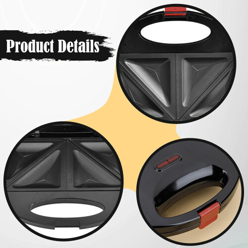 Waffle Maker with DoubleSided Heating, Nonstick Surface, 750W Multifunctional for Home Kitchen 2