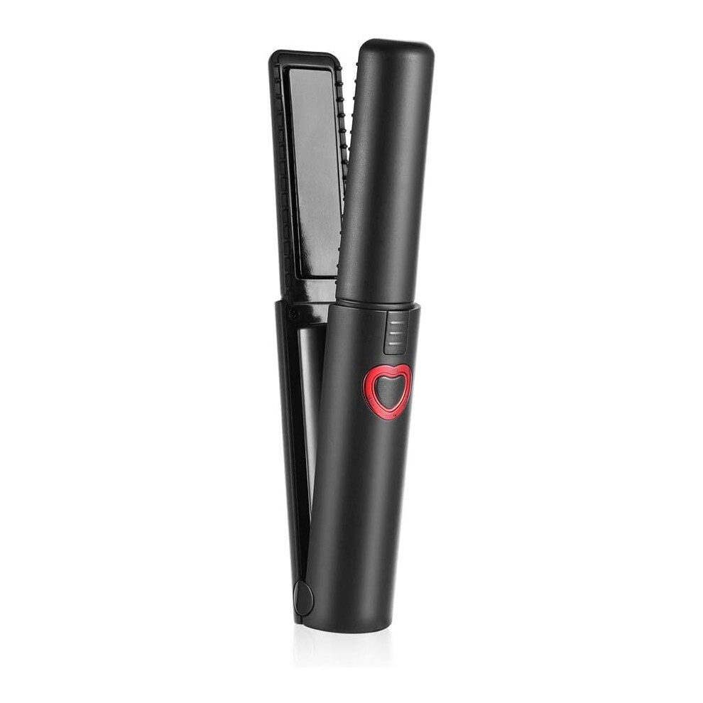 Cordless Hair Straightener USB Rechargeable Ceramic Flat Iron for Travel Curling and Straightening
