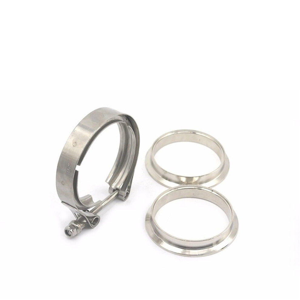 304 Stainless Steel V Band Clamp Kit For Turbo Exhaust 2In 2.25In 2.5In 3In 76Mm Rustproof 9099447310965