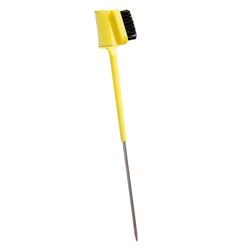 Hair Edge Brush Dual Sided with Soft Bristles and Tail Comb for Baby Hairs and Eyebrow Grooming