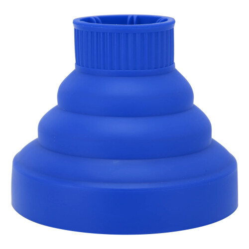 Hair Dryer Diffuser Universal Fit Silicone Foldable Travel CurlEnhancing Blue Attachment