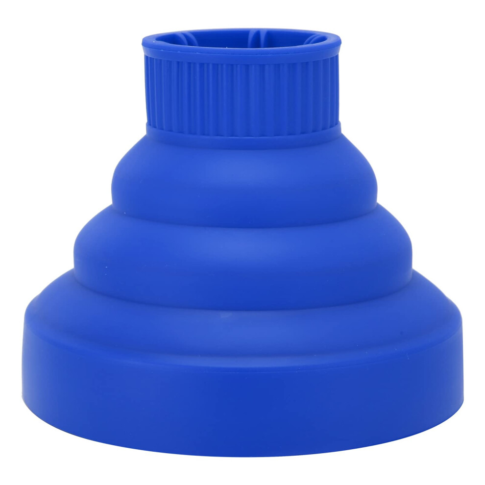 Blue Hair Dryer Diffuser Universal Fit Silicone Foldable Travel Curlenhancing Attachment