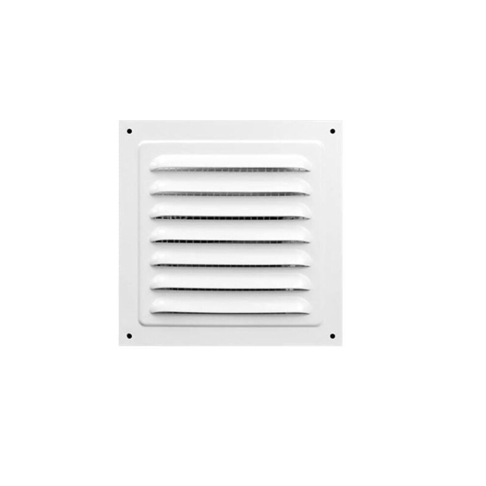Square Soffit Vent Cover With Mesh, Aluminum Wall Ceiling Air Vent Grille, White 400X400mm 9099447312846