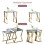 (Gold Leg+Blue Grey Clear Glass) Nested Coffee Table Set of 2, Stackable Side Tables 5