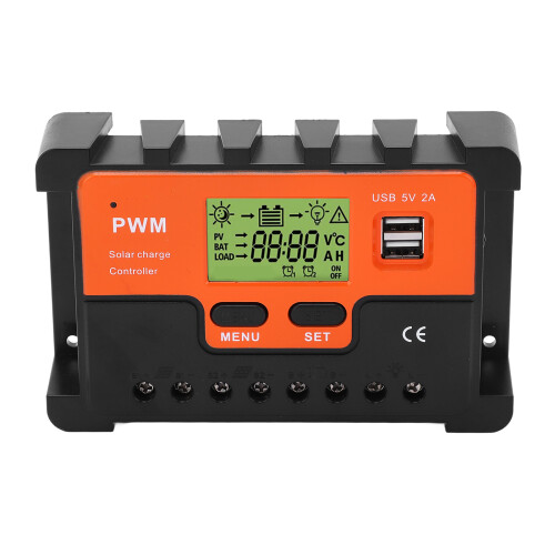 PWM Solar Charge Controller LCD Display With Auto Parameter Multiple Protection Functions Temperature Compensation User Friendly Interface Dynamic