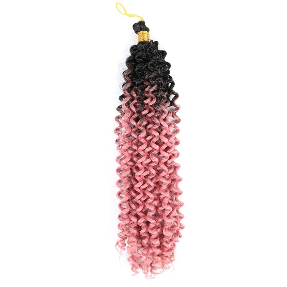 Unisex 14 Inch Goddess Faux Locs Crochet Hair Extensions, Ombre Afro Kinky Twist Braids, 3Pcs