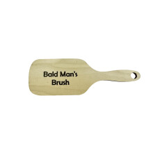 Bald Man Gift Wooden Novelty Hairbrush Funny Bald Head Polish Brush Gag Gift for Men