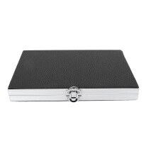Hairdressing Scissors Case Double Layer Waterproof PU Leather Barber Tool Storage Box Black