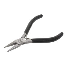 Chain Nose Jewelry Pliers 4.5 Inch Slim Black Wire Wrapping Tool for Beading and Crafting