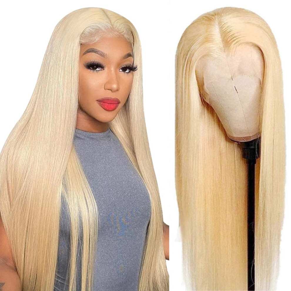 Unisex 613 Blonde Lace Front Wig Human Hair 13X4 Hd Lace Pre Plucked With Baby Hair 20 Inch