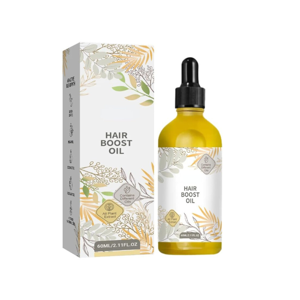 Hair Growth Serum with Natural Oils for Thickening, Anti Hair Loss Treatment, Black