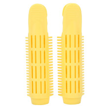 2pcs Hair Curler Clip No Heat Hair Roller Fast Styling with Secure Combtooth Grip Yellow
