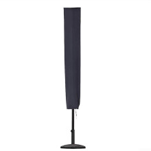 600D Oxford Waterproof Patio Umbrella Cover with PVC Coating, Fits 23m Round Outdoor Shades, Black 153x30cm