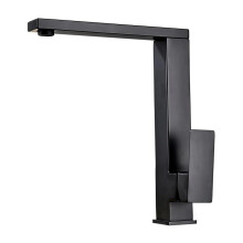 360 Rotating Kitchen Faucet Brushed Nickel and Black Stainless Steel Mixer Tap for Sink