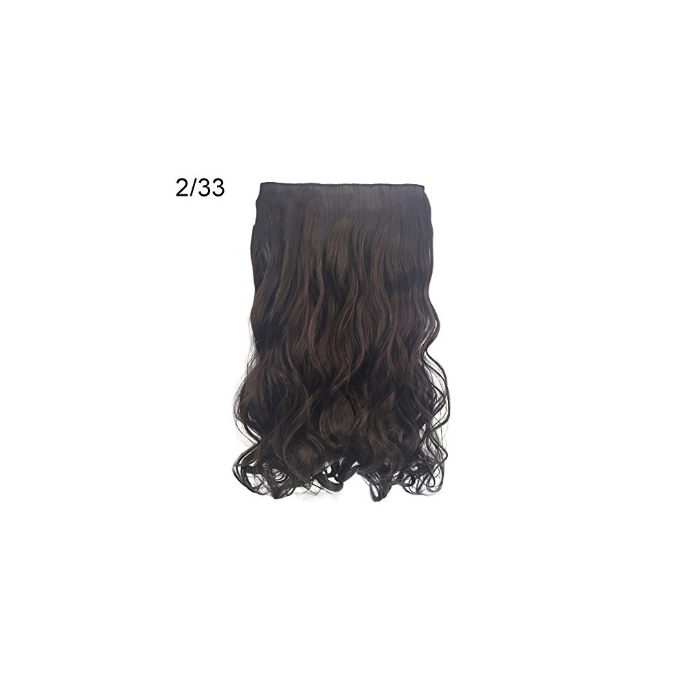 Unisex 50Cm Synthetic Curly Wavy Clip In Hair Extensions For Women Cosplay Instant Volume Boost
