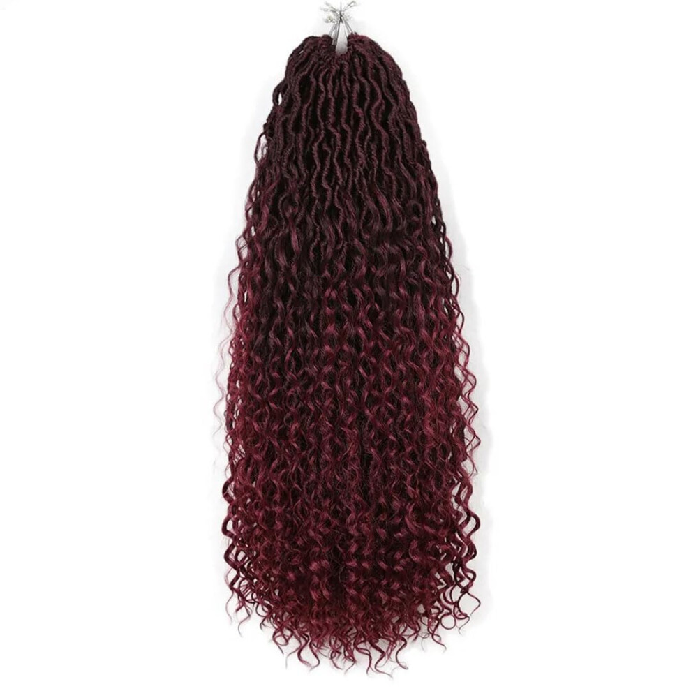 Unisex 14 Inch Goddess Locs Hair Extensions Ombre Faux Locs Crochet Braiding Hair Naturallooking Texture