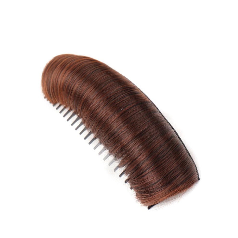 Dark Brown Hair Volume Insert with Natural Texture for Quick Bun Styling and AllDay Hold