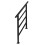 Wrought Iron Handrail For 1 to 4 Steps Adjustable Outdoor Handrail 4