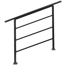 Wrought Iron Handrail For 1 to 4 Steps Adjustable Outdoor Handrail