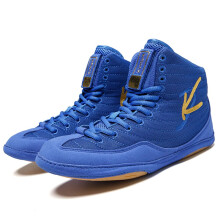 Wrestling Shoes Lightweight Unisex Footwear for Boxing, Kickboxing, Gym 6.5 UK Blue
