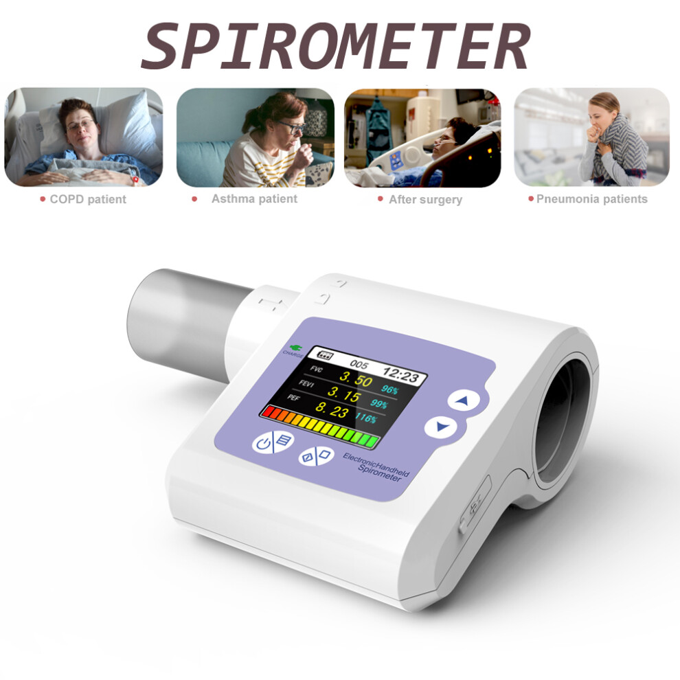 Handheld Spirometer Pulmonary Function Lung Volume