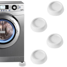 4 Frequency Trigger Washing Machine Vibration Prevention Feet Compatible with Dryer, Rubber Anti-Vibration Pads