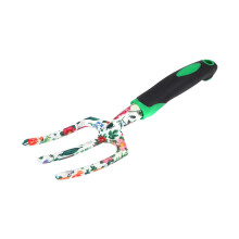Fankiway Garden Tools Set - Hand Rake, Trowel, Weeding Fork, Floral Design Gardening Tools, Cute for Women, Ideal for Flower Bed Maintenance